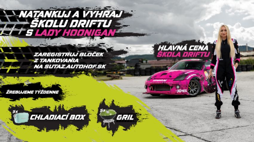 Natankuj a vyhraj školu driftu s Lady Hoonigan!