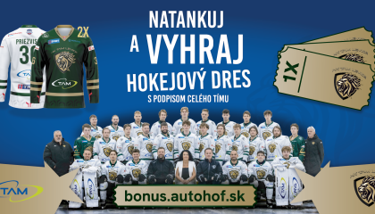 Natankuj a vyhraj hokejový dres HK TAM LEVICE s podpisom celého tímu